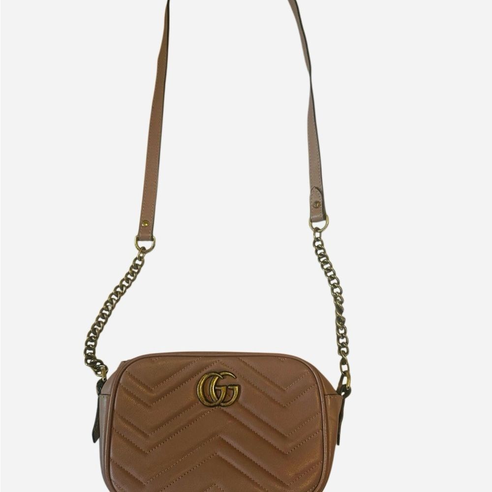 Gucci Tan Crossbody Bag with Gold Accents - Picture 2 of 14